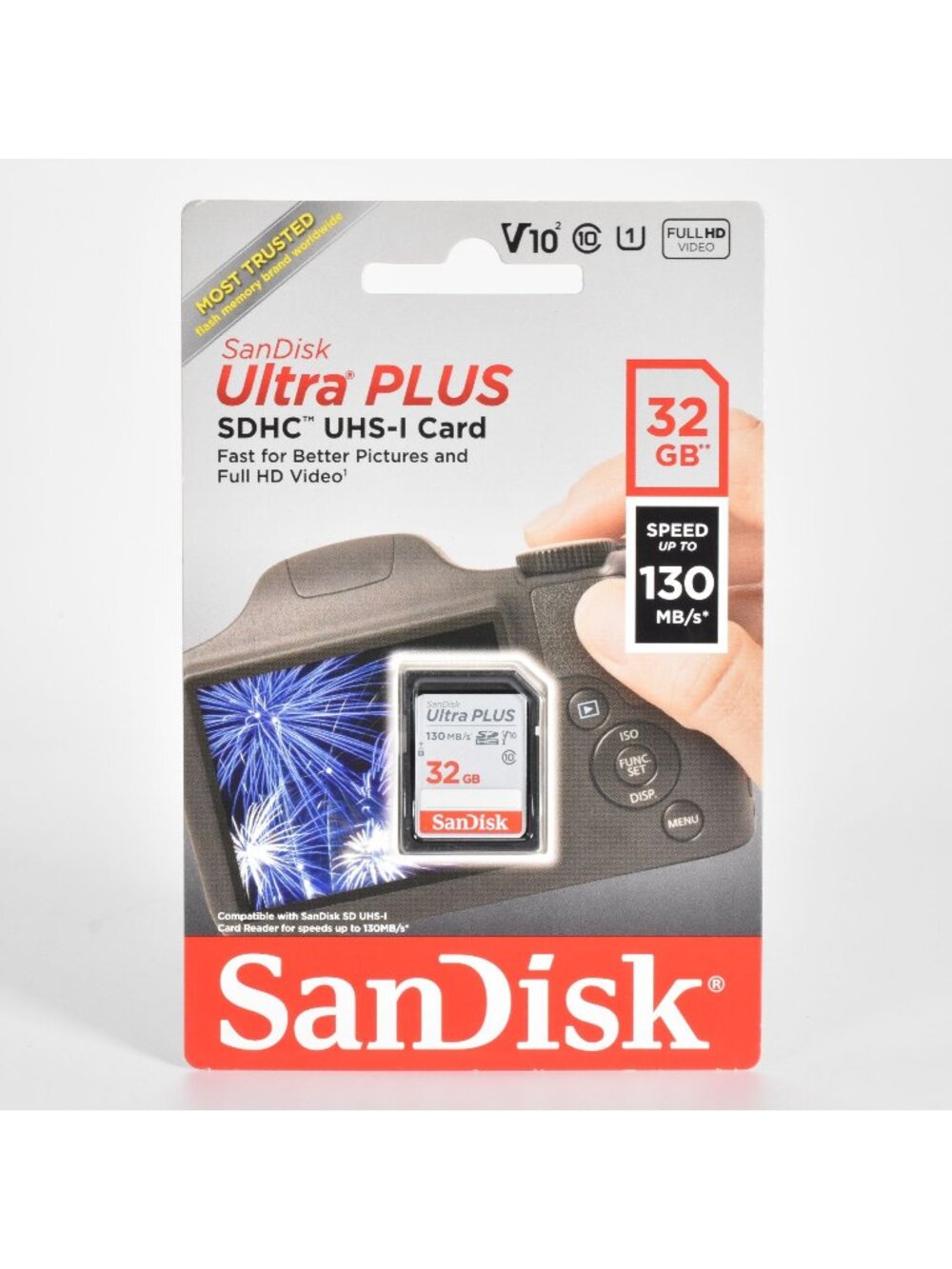 SANDISK 32GB Ultra UHS-I SDHC Memory Card 130 MB/s New in Retail Packaging